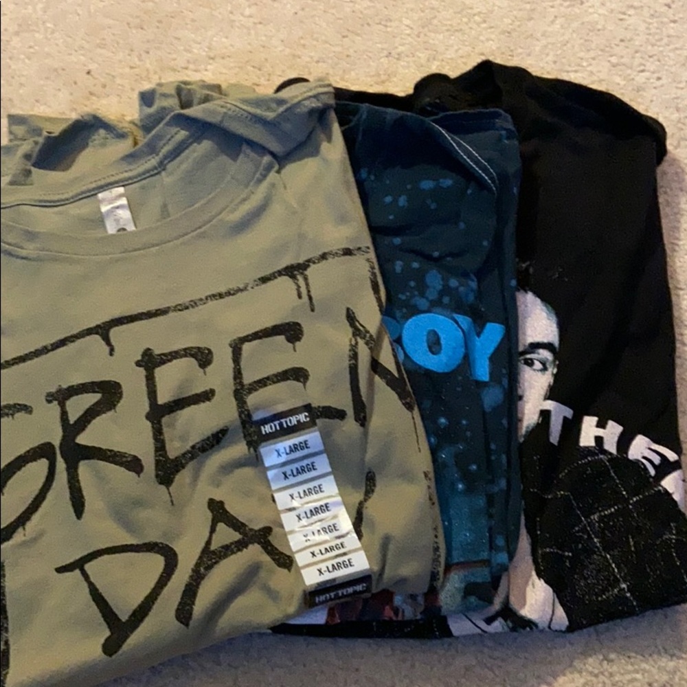 Three Hot Topic Shirts